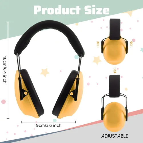 Miniatura 2 de Amylove 6 audífonos con cancelación de ruido para niños y adultos, protección auditiva de 27 dB con reducción de ruido