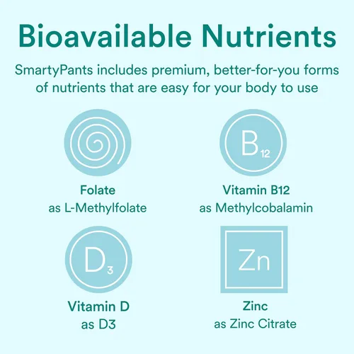Miniatura 8 de Vitaminas prenatales SmartyPants para mujeres, gomitas multivitamínicas sin azúcar: metilfolato, omega 3 (ALA) vitamina D3, C, vitamina B12, B6, A