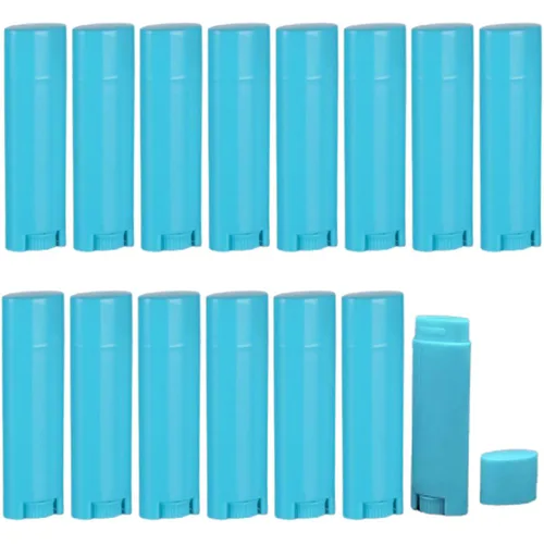 Miniatura 10 de FZBNSRKO 25 unidades de 0.2 fl oz de desodorante ovalado vacíos tubos de bálsamo labial, contenedores recargables para lápiz labial, lápiz labial