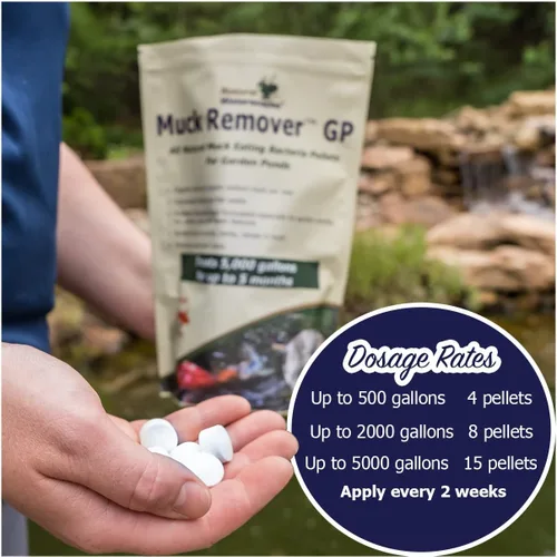 Miniatura 3 de Muck Remover GP - 150 pellets Removedor de lodos de estanque Koi Seguro para peces Trata 5,000 galones hasta 5 meses