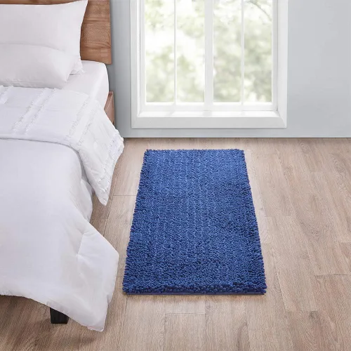 Miniatura 299 de Walensee Alfombra de baño antideslizante (24x17 pulgadas, rosa polvoriento) absorbente de agua, súper suave, lanuda de felpilla, lavable a máquina