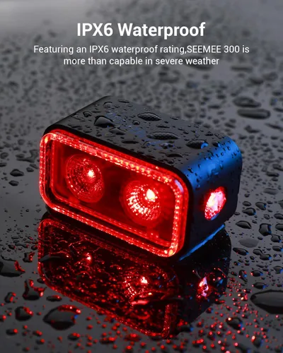 Miniatura 8 de MagicShine SEEMEE - Luz trasera para bicicleta 300/400, luz trasera de bicicleta de 300/400 lúmenes, sensor de freno inteligente visible de 360°