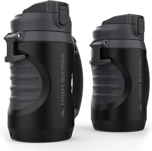Miniatura 9 de HIGH SIERRA, [Libre de BPA] Botella de agua aislada de 64 onzas, boquilla de silicona, anclaje de valla integrado, mantiene el agua fría durante