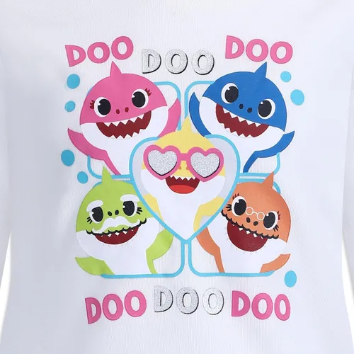 Miniatura 4 de Nickelodeon Baby Shark - Conjunto de sudadera con capucha y pantalones para niñas pequeñas