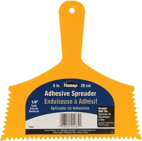 Miniatura 5 de Homax Esparcidor adhesivo, 8 pulgadas, diente de 3/16 pulgadas, esparcidor de pisos de madera dura, naranja