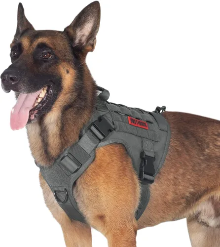 Miniatura 27 de Arnés táctico para perro, arnés de cuerpo completo para perro con mango, chaleco resistente para perro para senderismo, entrenamiento, perros