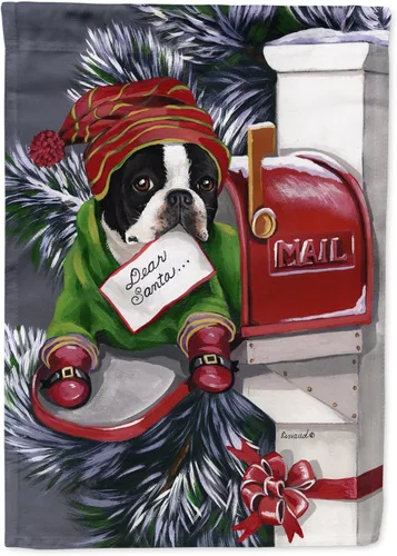 Miniatura 89 de Caroline's Treasures PPP3097CHF - Pijama de Navidad con diseño de bulldog francés para colgar en la pared, poliéster, tamaño de casa, multicolor