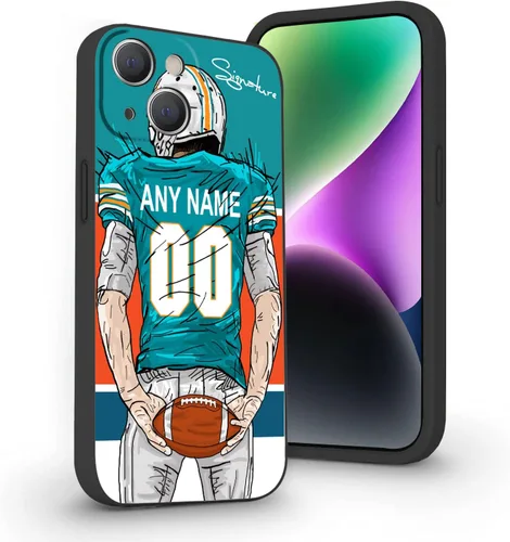 Miniatura 15 de Funda de fútbol personalizada con nombre y número para iPhone17 Air 16 15 Pro Max 14 13 Mini 12 11 Xs Max Xr SE3 8 7 6 Plus, silicona líquida