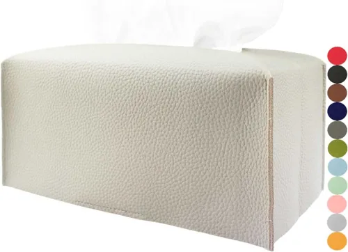 Miniatura 9 de Cubierta de Caja de Paños Grande Rectangular – Soporte de Caja de Paños Rectangular de Tamaño Plus con Cinturón Inferior [JESMINI, Negro] Soporte