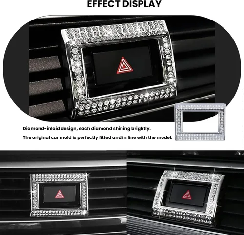 Miniatura 2 de Calcomanía brillante para cubierta de botón de advertencia de peligro compatible con Honda Civic/Accord de 10ª generación (2018-2022)