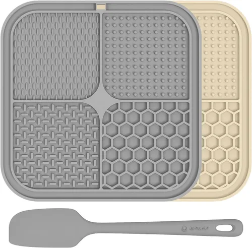 Miniatura 9 de Alfombrilla para lamer perros – Alfombrilla de alimentación lenta con ventosas para mantequilla de maní, golosinas de alimentos y yogur – 2