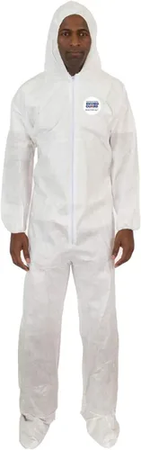 Miniatura 6 de Trajes desechables (blanco) Material fresco transpirable - Traje de cuerpo protector profesional para el polvo