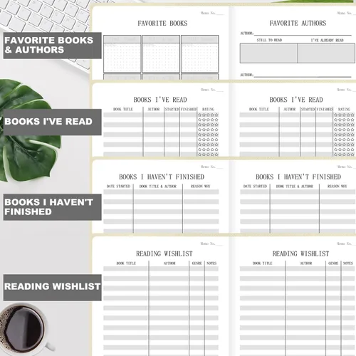 Miniatura 4 de Diario de lectura, diario de lectura de libros, seguimiento y revisa tu lectura, accesorios de libros de regalo para amantes de los libros y Verde