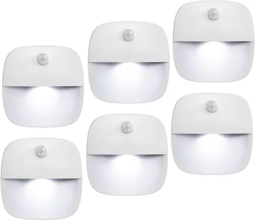 Miniatura 9 de AMIR Luz con sensor de movimiento mejorada para interiores, luces de escalera, funciona con pilas, luz nocturna LED inalámbrica adhesiva