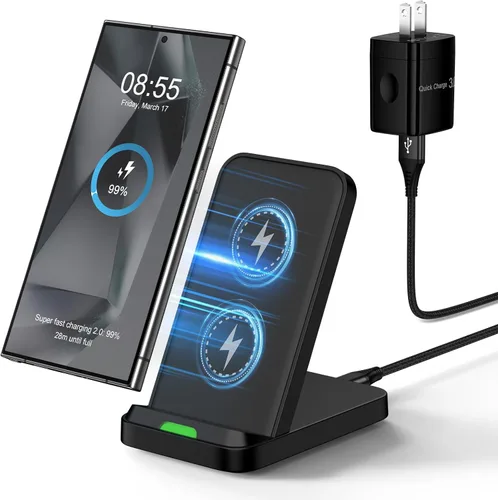 Soporte de cargador inalámbrico para Moto G Stylus 5G 2025/2024, Moto Edge/Razr 2025, Moto G Power 5G 2025/2024, estación de carga rápida de 15 W