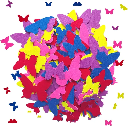 Miniatura 10 de Calcomanías de flores, calcomanías de fieltro para niños, flores de fieltro para manualidades, suministros de manualidades para álbumes de recortes