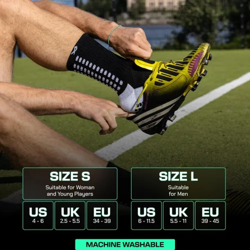 Miniatura 5 de LUX Sports Calcetines de Doble Agarre - Calcetines de Agarre para Fútbol para Hombres y Mujeres. Rendimiento y Comodidad GripArray