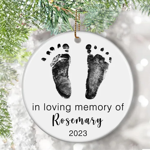 Miniatura 3 de Adorno conmemorativo para dormir en paz celestial, recuerdo de aborto espontáneo y bebé sin nacer, adorno personalizado, pérdida de bebé, en memoria