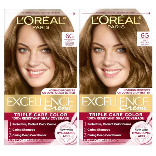 Miniatura 55 de L'Oreal Paris Excellence Crème - Tinte permanente para el cabello, color de cabello de triple cuidado, complejo Pro-Keratine para una cobertura