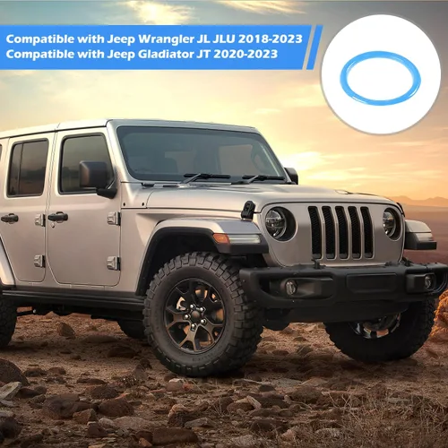Miniatura 4 de RT-TCZ para Cubiertas de Rejillas de Aire del Tablero de Jeep Wrangler JL Vinilo Adhesivo Pegatinas Azul Bebé para Jeep Wrangler JL JLU Gladiator JT