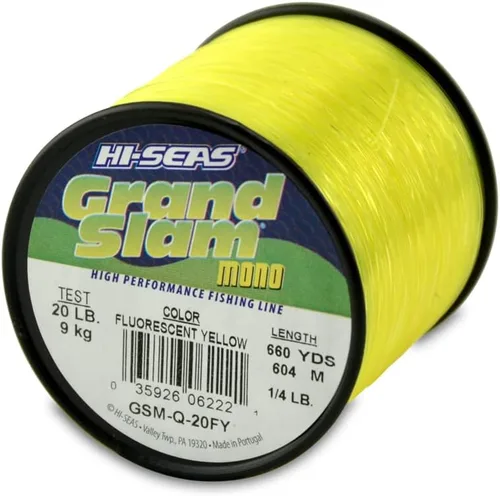 Miniatura 55 de HI-SEAS Línea de pesca de monofilamento Grand Slam - Fuerte y resistente a la abrasión en transparente, rosa, verde, azul humo, amarillo Azul ahumado
