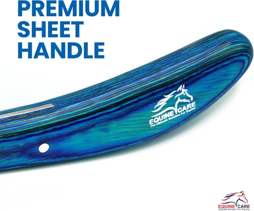 Miniatura 6 de Equine Care Cuchillo de pezuña para diestros – Hoja de acero inoxidable J2 afilada de doble filo, mango ergonómico de hoja – Recortadora profesional