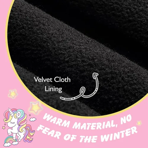 Miniatura 3 de MoKo Guantes de nieve para niños pequeños, antideslizantes, impermeables, con cremallera, de tela de terciopelo cálido, guantes de esquí para niños