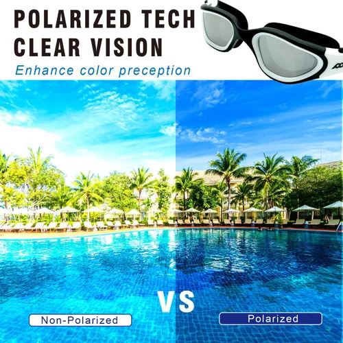 Miniatura 5 de POLARS DESIGN Gafas de natación, gafas de natación polarizadas antivaho para adultos, hombres y mujeres S1-wb-plaf-fm