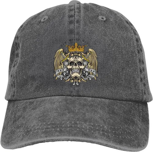 Miniatura 9 de Cowboy Hat Trendy Hats for Man and Women Djustable Four Season Outdoor Baseball Cap of Hell Skull with Angel Deep Heather