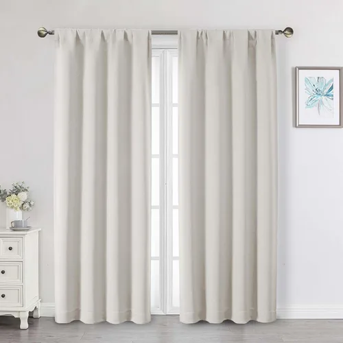 Miniatura 182 de Cortinas opacas para dormitorio, sala de estar, juego de 2 paneles de 54 pulgadas de largo, cortinas de oscurecimiento de habitación con aislamiento