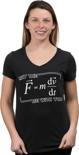 Miniatura 2 de May The (F=m*dv/dt) Be with You Camiseta divertida de ciencia de la física para mujer