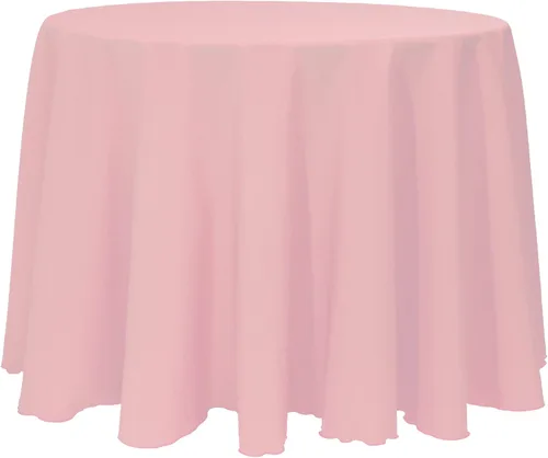 Miniatura 40 de ULTIMATE TEXTILE Mantel redondo de lino de poliéster de 120 pulgadas, color rosa neón