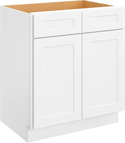 Miniatura 21 de LOVMOR Armarios de base de cocina, armario de almacenamiento aparador, gabinete de entrada con 1 cajón y estante ajustable, 24 pulgadas de ancho x