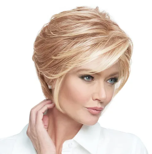 Miniatura 16 de Raquel Welch Go To Style - Peluca de pelo corto versátil y favorecedora de Hairuwear, gorra media, castaño iluminado por el sol RL10/12
