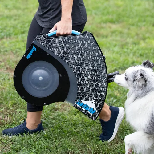 Miniatura 16 de Franklin Pet Supply Co. - Lanzador automático de discos para perros - Ready Set Fetch - Juguete lanzador portátil para perros - Funciona