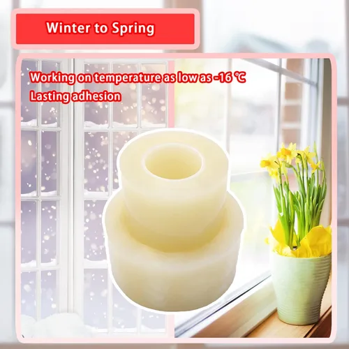 Miniatura 7 de Cinta transparente para sellado de ventanas Birllaid, 5 cm x 21 metros (69 pies), cinta adhesiva para sellado de aire acondicionado de ventana, sin