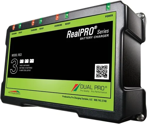 Dual Pro Recreation Series Triple Salida Cargador Tres 6-AMP Banco