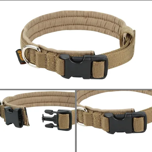 Miniatura 4 de EXCELLENT ELITE SPANKER Collar de nailon para cachorro, ajustable, suave, acolchado, resistente, hebilla de liberación rápida, ligero, sin Marrón