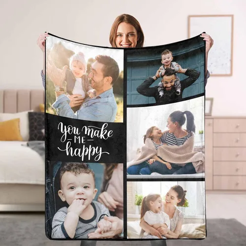 Miniatura 12 de Manta personalizada con foto, manta personalizada con imagen, regalos personalizados para pareja, mamá, papá, novia, novio, amigo, cumpleaños, 10