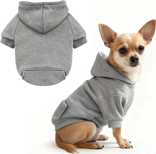 Miniatura 10 de Idepet Sudaderas con capucha para mascotas perros, ropa para perros pequeños, chaleco para chihuahua, abrigo cálido, chaqueta de otoño, conjuntos