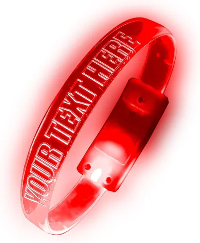 Miniatura 8 de Banda mágica personalizada pulsera personalizada brilla en la oscuridad Luz intermitente para conciertos Luces de funcionamiento