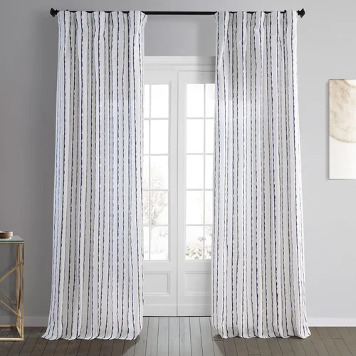 Miniatura 26 de HPD Half Price Drapes Cortinas florales de algodón de lujo con estampado de 84 pulgadas de largo (1 panel), modernas cortinas de oscurecimiento