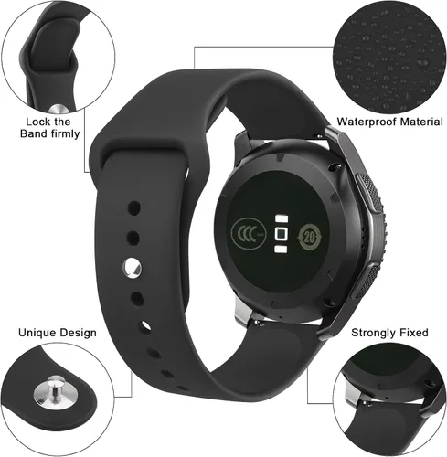 Miniatura 3 de Fossil - Correa de silicona para hombre Fossil Gen 6/5E de 1.732 in/Gen 5 Carlyle/Garrett/Julianna Smart Watch, 0.866 pulgadas ajustable, correa