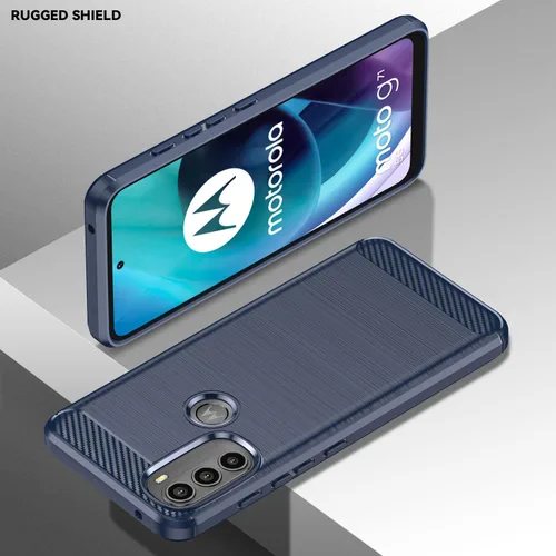 Miniatura 6 de Asuwish Funda para Motorola Moto G71 5G con protector de pantalla de vidrio templado y accesorios de celda de silicona TPU Slim Mobile Hybrid Azul