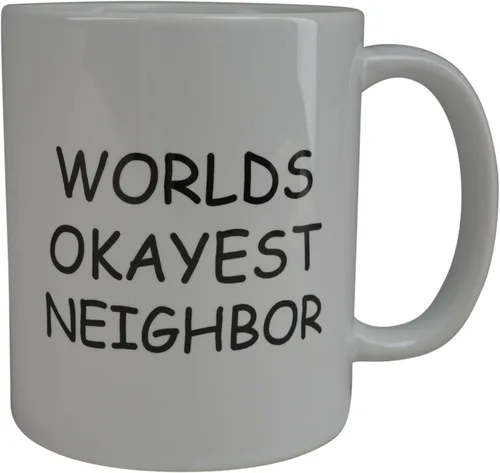 Miniatura 2 de Rogue River Tactical Divertida taza de café Wolds Okayest Neighbor Novedosa Taza Gran idea de regalo para oficina Gag Elefante Blanco Humor Barrio