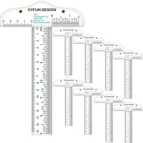 Miniatura 13 de CYFUN DESIGN Regla Escuadra en T de Acrílico de 12" 6", Regla Escuadra en T de Marcado de Precisión, Paquete de 3, Transparente, Regla en T, para 1