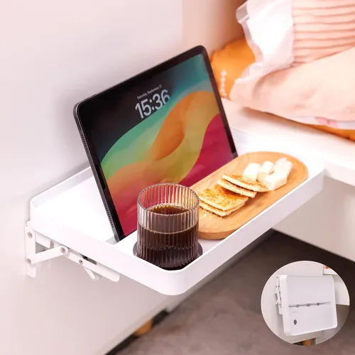 Miniatura 10 de KIWIFOTOS - Estante de mesita de noche elevada para mesa bajo el colchón para cama de muelles, plataforma de cama, mesita de noche, organizador