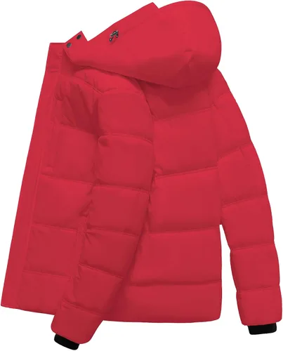Miniatura 2 de Chaqueta acolchada impermeable para hombre, abrigo de invierno cálido y grueso, chaqueta parka, chaqueta de esquí y snowboard Rojo