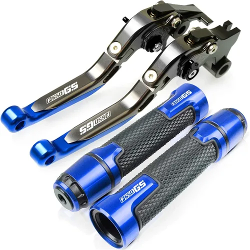 Miniatura 15 de Para BMW F650GS F 650GS 2000 2001 2002 2003 2004 2005 F 650 GS motocicleta CNC freno embrague palanca+0.866 in empuñaduras manillar motocicleta