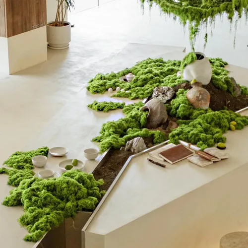 Miniatura 6 de Musgo de musgo falso para manualidades, musgo artificial de 3.52 onzas para manualidades, musgo sintético para jardín de hadas, decoración de Verde